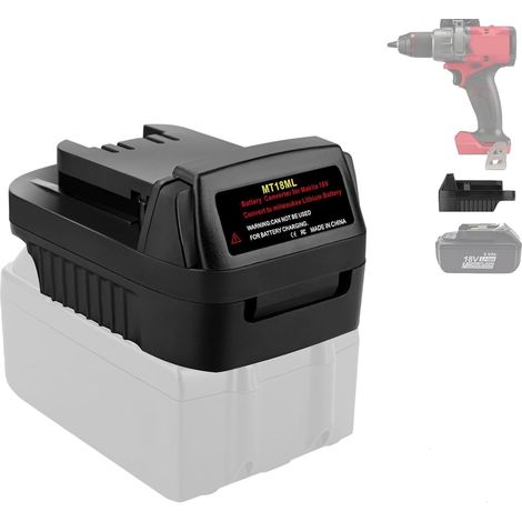 MT18ML Adaptateur de batterie pour Makita vers Milwaukee, adaptateur convertit pour batterie Makita 18 V LXT (1/5)
