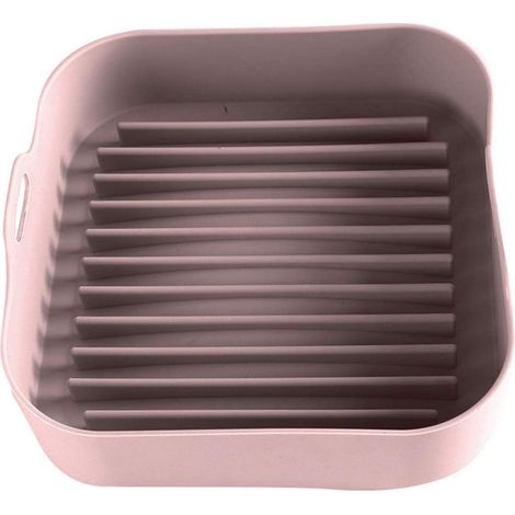 Friteuse à air comprimé de 20,3 cm en silicone pour remplacement des doublures en papier sulfurisé(rose) (1/5)