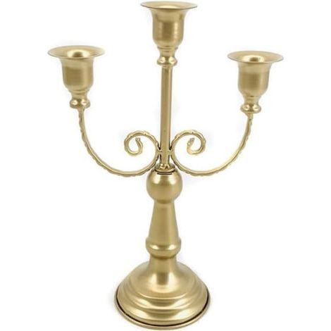 Guldlysestager - 3-benet 30 cm midtpunkt til festbord, bryllup, jul og fødselsdagsdekoration (1/4)