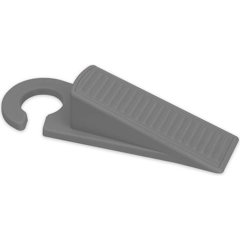 Cales de porte (lot de 2), en caoutchouc antidérapant ultra-résistant pour moquette, carrelage et parquet, noir et gris. (1/5)
