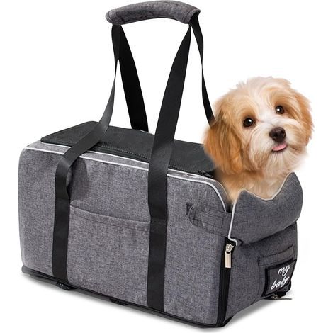 PETCUTE Dog Car Seat,Console Dog Car Seat,Washable Pet Travel Safety Car Seat,Super Soft PP Cotton,Foldable Dog Booster Seat For Travel
