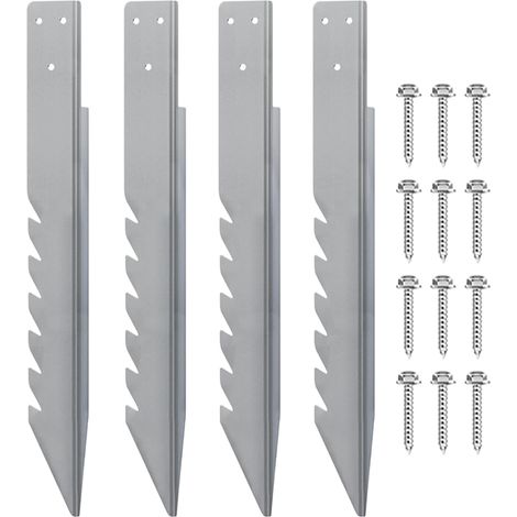 4 Stück robust oszillierende Zaunpfähle free Spitzen mit