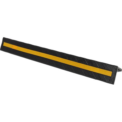 Protection d'angle de mur de Garage 80cm de Long, protecteur de bord réfléchissant en caoutchouc résistant à la Compression, noir (1/5)