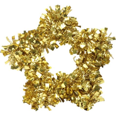 Decorazione natalizia: stella da appendere in lamina d'oro (1/2)