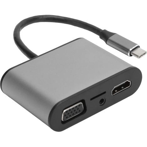 Hub USB-C 8 en 1 avec HDMI, VGA, PD pour MacBook Pro/Air - Adaptateur Universel (1/5)