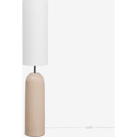 SKLUM Stehlampe aus Keramik und Leinen Zimt Creme-Beige (1/5)
