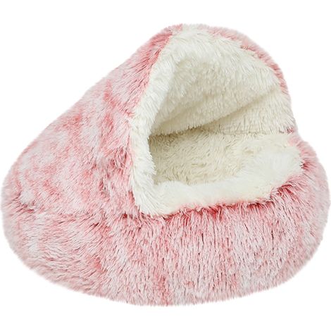 Lit Pour Chat - Tapis Douillet En Peluche Longue - Bord Surélevé Pour Sécurité - Fond Anti-Dérapant Et Résistant À L'Eau - 35 cm - 1 Pièce (1/5)