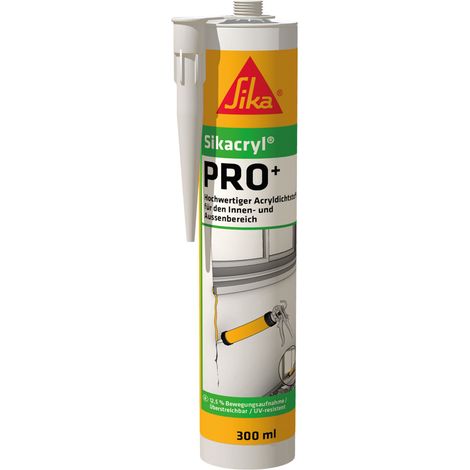 Sikacryl PRO+ Acryldichtstoff 300ml weiß 12,5 % Bewegungsauf (1/5)