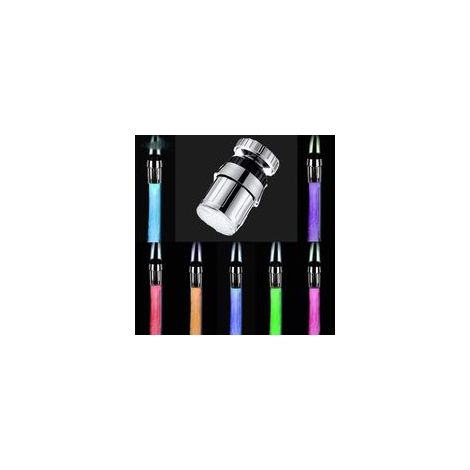 LED-Wasserhahn, 7 Farben, automatisch wechselnd, 360-Grad-Drehung, Waschbecken-Wasserhahn für Küche, Badezimmer (7 Farben – 1 Stück – 360°)