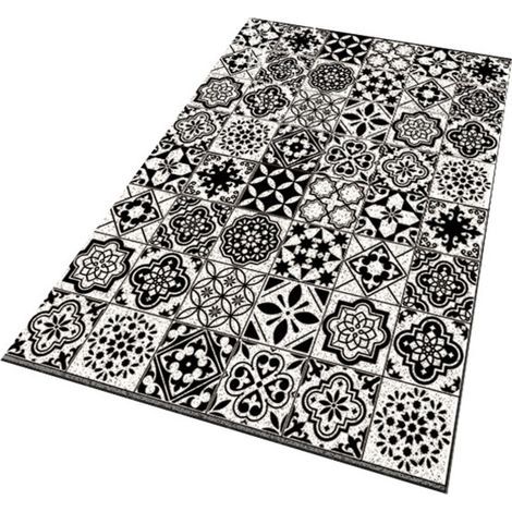 Tapis de douche antidérapant (noir et blanc) 60 x 40 cm (1/5)