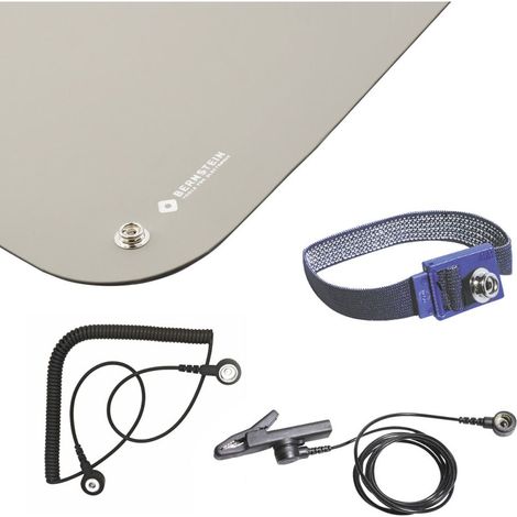 Bernstein Tools for Electronics 9-361 ESD-Tischmatten-Set Platin-Grau (L x B) 900 mm x 610 mm inkl. (1/2)
