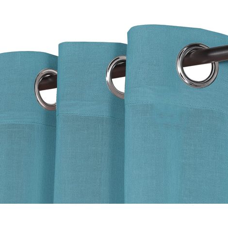Rideaux transparents pour plus d'intimité, rideaux filtrant la lumière pour salon/chambre (2 pièces, 132 x 213 cm, bleu)