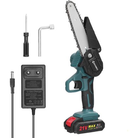 Scie éléctrique portable sans fil pour élagage, 21 V, 6 pouces (15 cm)