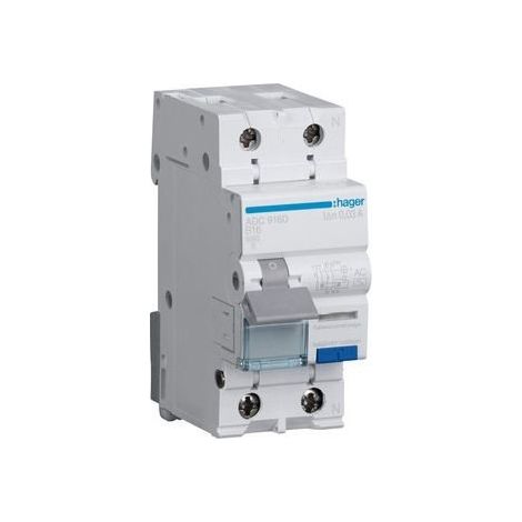 HAGER DISJONCTEUR FI 1 PÔLE + N 16 A-C 30 MA ADC966D