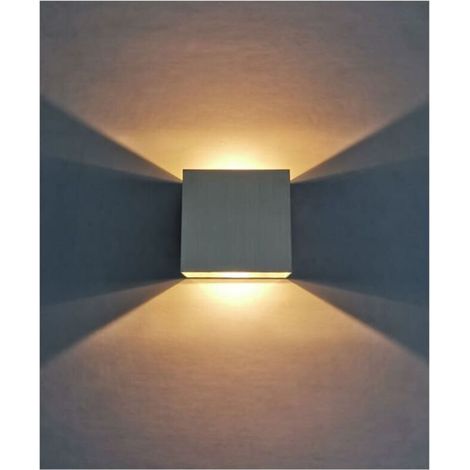 Applique murale LED 6W – Aluminium moderne – Blanc chaud 3000K – Anti-éblouissement – Pour intérieur salon chambre salle de bain cuisine – Blanc (1/5)