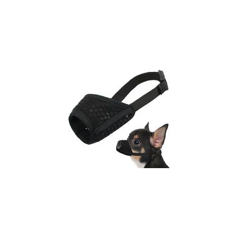 Muselière pour chien, muselière en maille souple pour chiens de petite, moyenne et grande taille, muselière pour chiot pour mordre, mâcher et toiletter (noir), taille M (1/5)