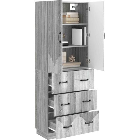Set di armadi 2 pz Sonoma grigio 66 x 34,5 x 87 cm DAS982437 (1/5)