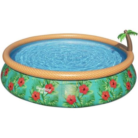 Kit Piscine hors sol autoportante BESTWAY - Fast Set - 457 x 84 cm - Ronde (Livrée avec une pompe de filtration) (1/4)