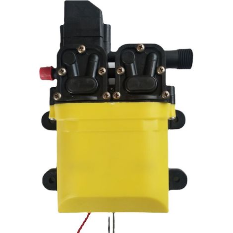 Pompa dell'acqua a pressione, 12V 120W 8L, pompa dell'acqua a membrana ad alta pressione, pompa elettrica automatica con connettore in rame per bagno, giardino, camper, barca -Crezuo