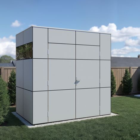 Abri de jardin Bertilo HPL Mini gris 3,03m² (1/5)