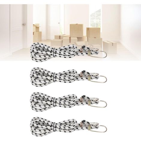 Corde élastique en Caoutchouc 10pcs avec Crochet de tronçon de Liaison Lourde pour Les projets de sécurisation d'emballage de Liaison (1,5 m) (1/5)