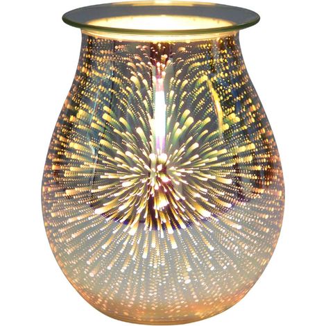 Trintion 3D Aromatherapy Lamp Electric Sensitive Aroma Lamp Glass Essential Oil Burner Wax Melt Candle Warmer Melter LED Night Lamp for Home Office Bedroom Living Room Gift Decoration (1/5)
