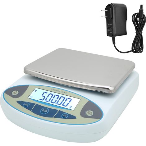 Balance numérique de laboratoire 5000g / 0,01g, balance électronique de précision pour bijoux, alimentation 100-240V (prise US) (1/5)