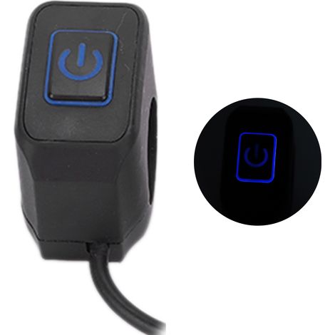 Universeller, wasserdichter 22-mm-Schalter für Motorradlenker, blauer Scheinwerfer-Steuerknopf (1/5)