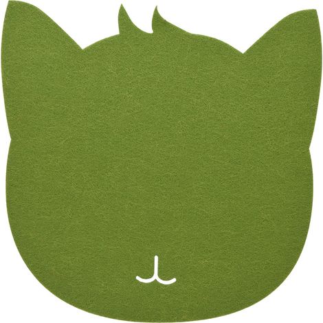 Tapis De Souris En Feutre Forme De Chat - Antistatique Et Anti Poussiere - 20 X 20 Cm - 1 Piece (1/2)