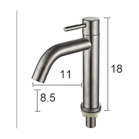 Chrom-Waschtischmischer – Höhe 20 cm – Gebogener Auslauf – Keramikventil – Wassereinsparung bis zu 30 % – Für Badezimmer (1/5)