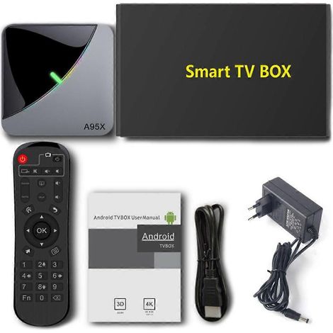 A95X F3 Air Android 9 TV-Box, Amlogic S905X3, 2 GB RAM, 16 GB ROM, Dualband-WLAN (2,4 GHz/5 GHz), Multimedia-Player