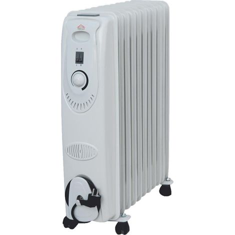 Termosifone Santorini radiatore a olio 9 elementi 2000W con termostato ambiente 2 regolazioni di potenza (1/2)