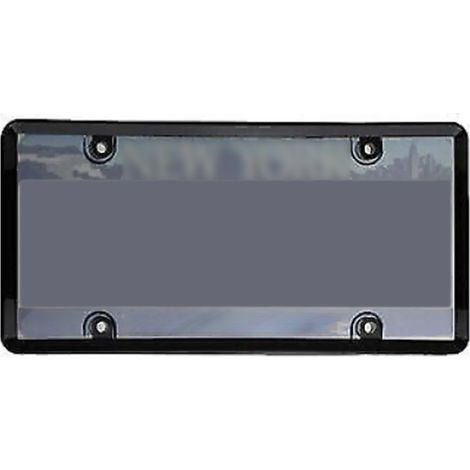 Couvercles de plaque d'immatriculation, 2 cadres transparents avec vis et capuchons à 4 trous, protecteur de licence, ensemble de bouclier américain, noir (1/5)