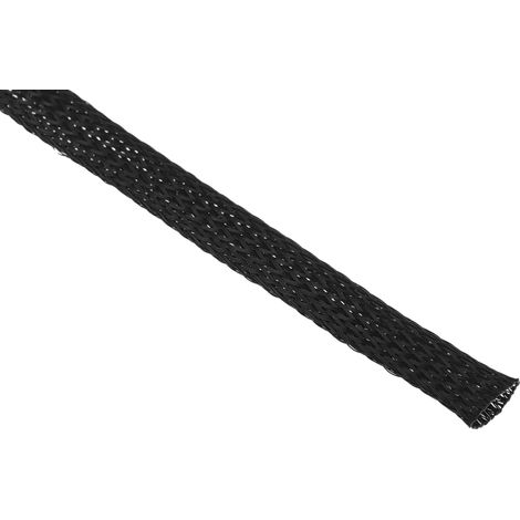 Gaine Tressée 10mm RS PRO, Noir en PET, 10m