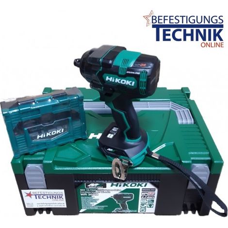 HiKoki 36V Multi Volt Clé à choc sans fil 1/2" WR36DH DE + boîte à douilles en HSC II"-"WR36DHW4Z