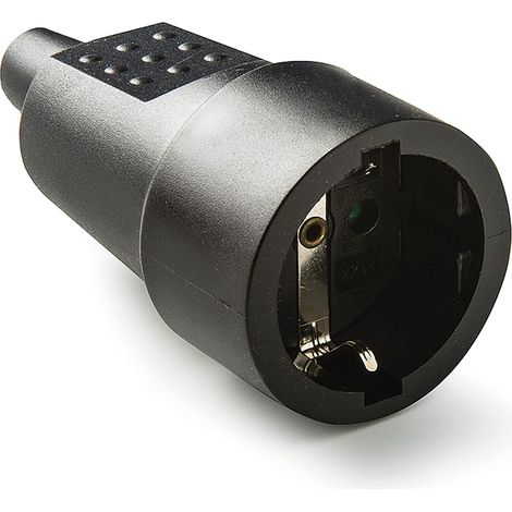 FAMATEL 2104 Base TT-Telefono a 16, Schuko, In Gomma, Colore: Nero (1/2)