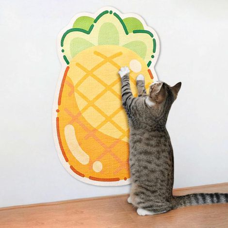 Griffoir mural pour chat, planche à griffer verticale, accessoire en sisal pour chat d'intérieur, protection des meubles (1/3)