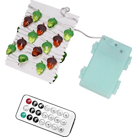 Guirlande lumineuse décorative étanche à fil métallique, 30 LED, motif fraise, avec télécommande (A2) (1/5)