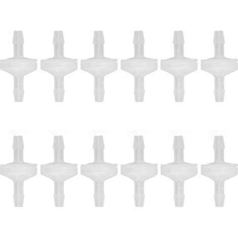 Lot de 12 clapets anti-retour pour aquarium, résistants à l'ozone et à l'huile, en polypropylène (PP), de 4 mm de diamètre, pour aquarium et industrie chimique. (1/5)