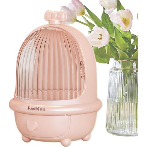 Organisateur De Pour Coiffeuse Coffret De Rangement Avec Couvercle Range Cosmétique Pour Plan De Toilette Pour Rouge À Lèvres Pinceaux Crayon Sourcil Mascara Salon (1/5)