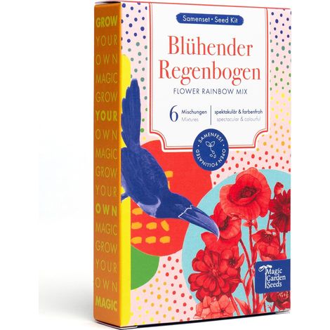 Coffret de graines Arc-en-ciel fleuri 6 mélanges (1/5)