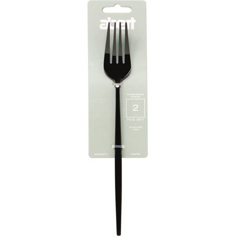 Abert set 2 pz forchetta tavola Porto black acciaio inox 18/c PVD nero