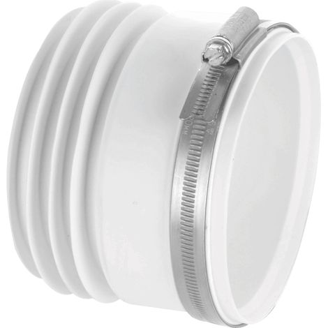McAlpine MAC-1-BTW 90-114mm Inlet x 4"/110mm Outlet Short Straight WC Connector (1/4)