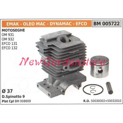 Cilindro pistone segmenti EMAK motore motosega OM 931 932 EFCO 131 132 005722