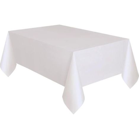 Nappe en Plastique Blanche 2,74 m x 1,37 m