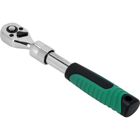 1/4 inch 72-Tooth Extendable Ratchet Handle Quick Release Soft Grip 194-256mm