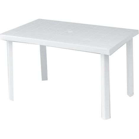 Tavolo rettangolare per esterno 120x80x72 H cm bianco Calaf (1/2)