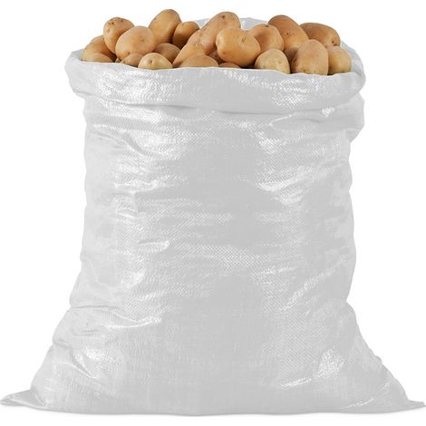 SACCO IN POLIPROPILENE BIANCO ORLATO CapacitÃE kg. 25 cm. 45x75 100.00 pz