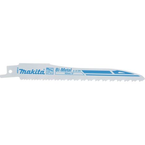 Makita – Lame de scie sabre 130 mm – Métal pour tous matériaux – Lot de 5 – Coupe nette sans éclat