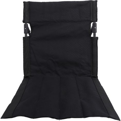 Chaise longue pliante portable, confort amélioré, en tissu Oxford, pour l'extérieur, idéale pour le jardin, le camping, la plage et les pique-niques (noir). (1/5)